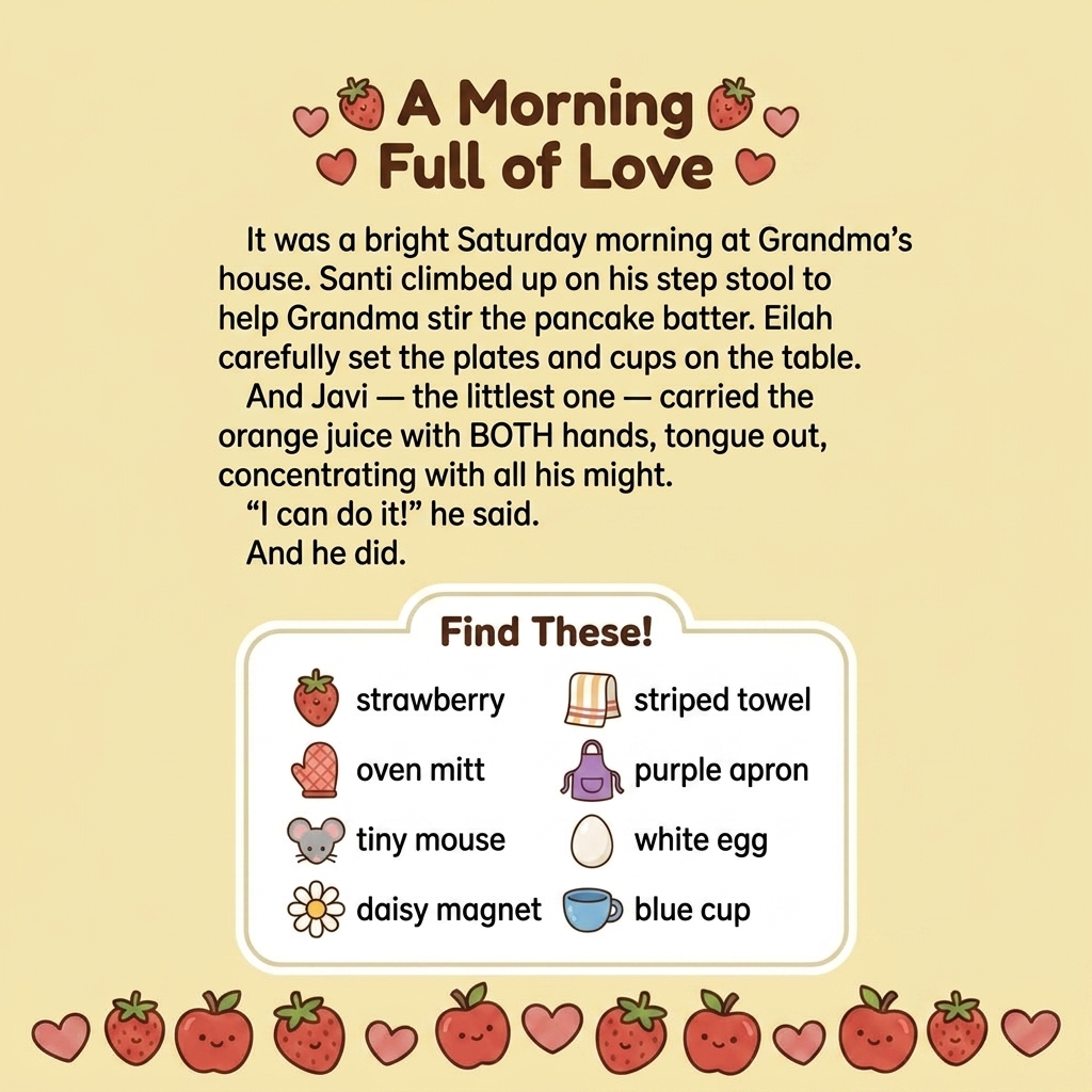 Sample interior page from Love I Spy
